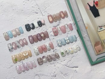 バレンタイン(Valentine)の写真/豊富なサンプルからお選び頂ける定額&やり放題コース♪カラーグリッター、パーツ多数ご用意★学割アート有