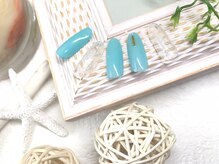 ネイルサロン&スクール ジーナ(GINA)/涼し気ブルーネイル♪