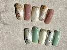 ニュアンス大理石ネイル
