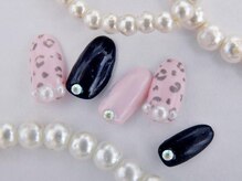 ティアリーネイル コレットマーレ店(Tiary Nail)/レオパード柄パールネイル