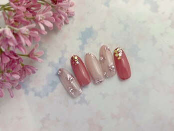 ネイルサロン&スクール ジーナ(GINA)/桜ミラーネイル