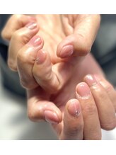 るみさんちのネイル/ワンポイント映え×ヌードピンク