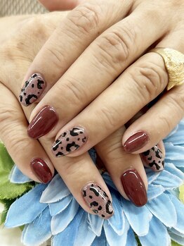 ディーネイル 京橋(D-nail)/【矢野】レオパードネイル