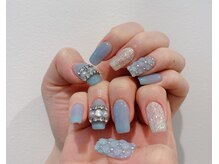 シェリーラメール 渋谷(cherielamer)/blue quilting nail  ￥7680
