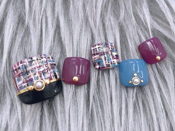 アンティム(Intime)/FOOTカラフルツイード ¥10000