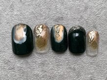 カラネイル 南森町店(calla nail)/深めグリーン