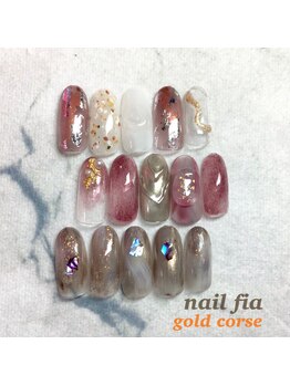 ネイルフィア(Nail Fia)/ハンド　定額ゴールドコース
