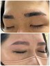 【大変身】眉毛パーマ+美眉スタイリングWAX+潤いまつげパーマ（上）￥9500