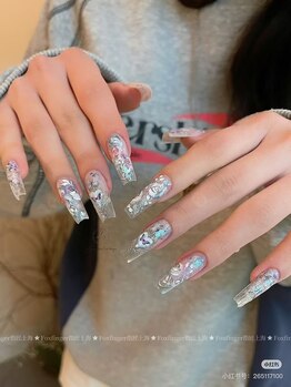 美人計ネイルサロン/長さ出しゴージャスデザイン