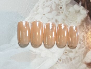 ワンカラーミラーネイル