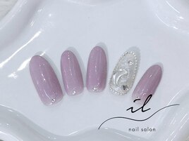 埋め尽くしネイル×ワンカラー