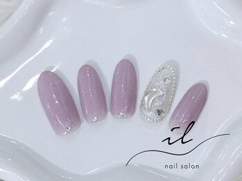 イル 神戸店/埋め尽くしネイル×ワンカラー