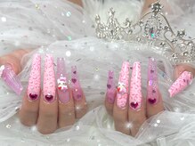 ベルグローアルファネイル(BELLE GROW ALPHA NAIL)/ピンクヒョウ柄ネイル