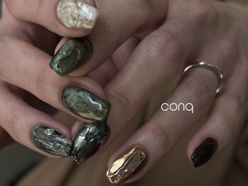 コンク 西荻窪(conq)の写真/【パラジェル・フィルイン追加料金なし】自爪に優しい施術＋高品質な材料でモチの良さ◎ニュアンスが大人気
