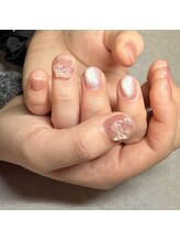 エーナイン イオン一関店/マグネットネイルリボンネイル