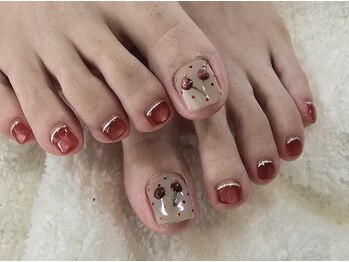 ネイルサロンブラン(nail salon BLANC)/さくらんぼフットネイル