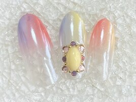 春グラデーションネイル