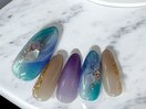 宝石・深海カラーの幻想ネイル