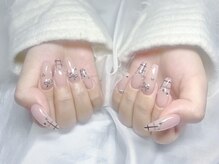 ヤシネイル(Yashi Nail)/持込ゴージャスピンク×チェック