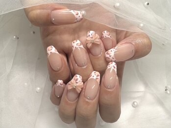 エイト ネイル 渋谷駅前店(eight nail)/ピンクレオパードフレンチ