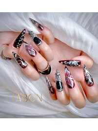 チップ長さ出し10本デザイン