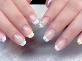カラフルフレンチ×ドット♪