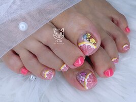 ぷっくりグレープフルーツネイル