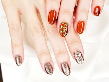 キープ ネイルサロン(KEEP)/ミラーアート~カモフラ~