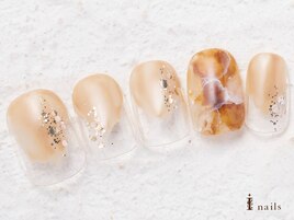 シンプルニュアンスネイル7480円