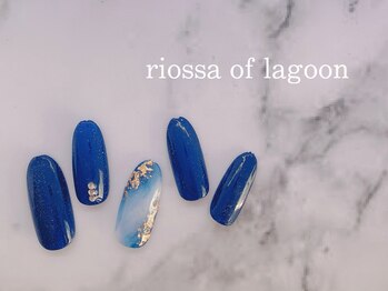 リオッサ オブ ラグーン(RIOSSA of Lagoon)/ブルー×ニュアンスネイル