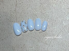 ストーンネイル　パステル　水色