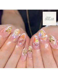 ワンホン☆ビジューネイル