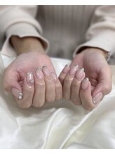 モアナ(Moana)/ガラスフレンチネイル￥6,800