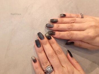 ラメ×マグネットネイル