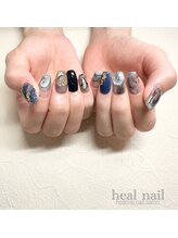 ヒールネイル(heal nail)/blue×nuanceもやもや～