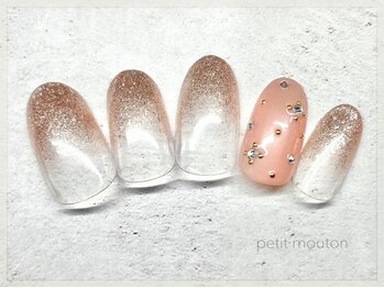 プチムトン 鶯谷店(petit mouton)/【ラメグラ×ビジューネイル】