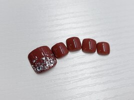 ラメグラデーションフットネイル