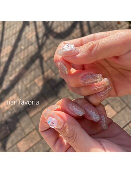 ファボリア(favoria)/夏にぴったりフラッシュネイル
