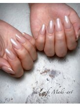 ネイルカフェ マキアート(nail cafe Maki art)/カラーグラ＋オーロラパウダー