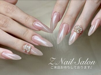 ゼットネイル(Z.Nail)の写真/【長さ出しでデザインの幅が広がる!!】1本～長さ出しOK◎貴女だけの大人ネイルで魅力を最大限に引き出す♪