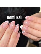 Domi Nail Salon 渋谷店　長さだし/持ち込み/フィルイン/ワンホン/クリアフレンチ＊