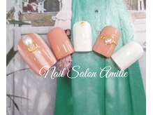 ネイルサロン アミティエ(Nail Salon Amitie)/大人ストライプfootネイル