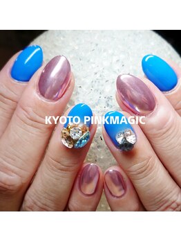 ピンクマジック(PINKMAGIC)/ミラーネイル×ビジュー