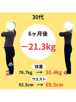 美容整体サロン プライム(Prime)/30代　3ヶ月　ダイエット成果