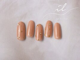 ミラー×フラワーネイル