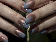 ラクエ(Laque)/ブルー ブラウン マットネイル