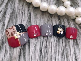 FOOTヒョウ柄ビジュー　￥9500