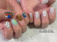 カシュカシュ(Cache Cache)/砂ジェルと個性派ネイル