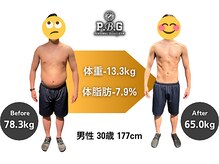 パーソナルビューティージム 新橋 銀座店/【before　after】 2.男性