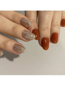 ヌア(nur.)/ラメ×ワンカラー